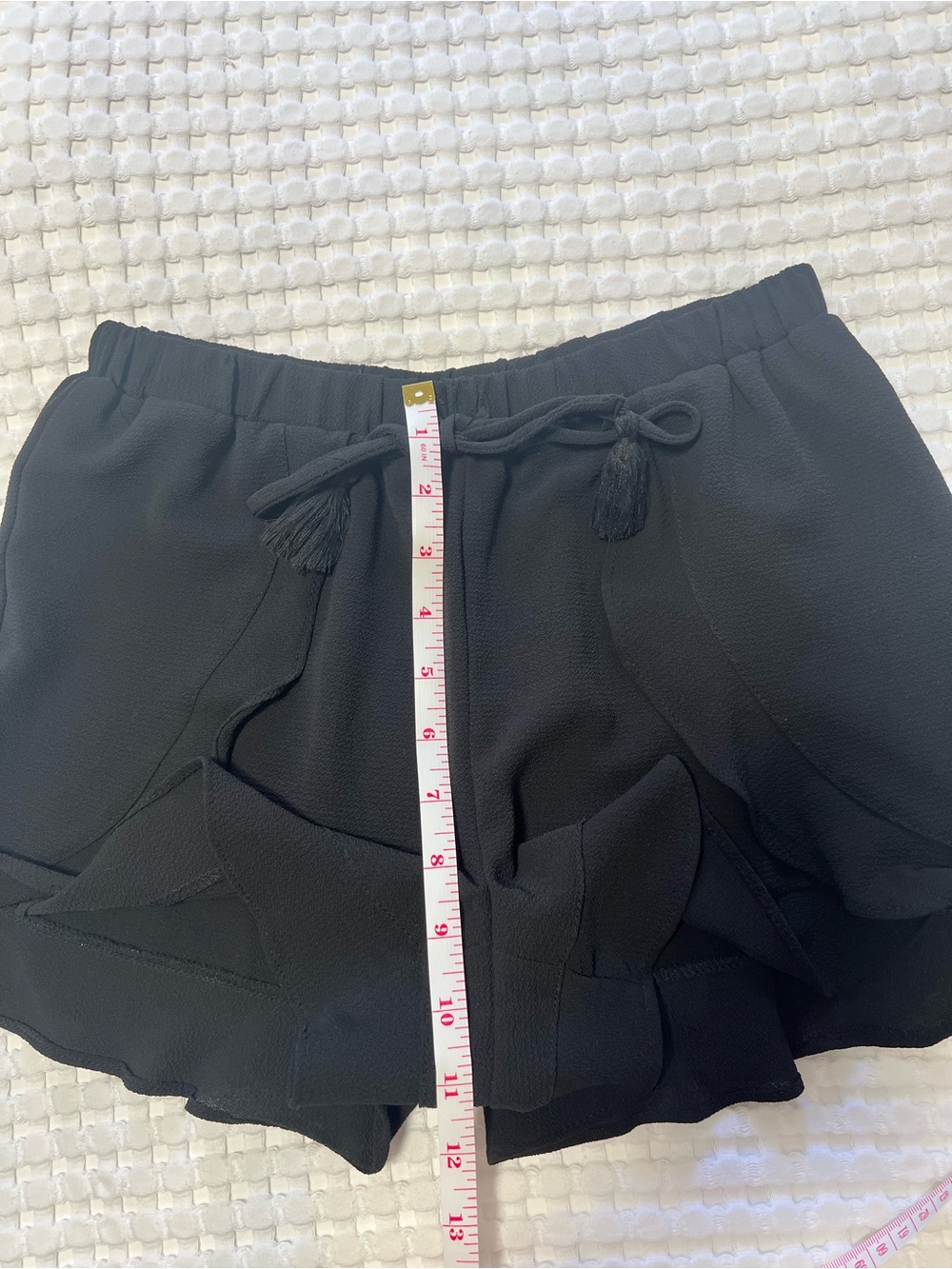 Joe B Black Ruffle Drawstring Shorts - Picture 6 of 7